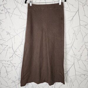 Olsen Pale Brown 100% Linen Maxi Skirt